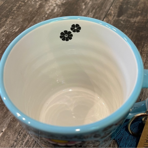 Prima Design 20 oz Sugar Skull Ceramic Mug Halloween Blue Black NEW - Picture 3 of 8